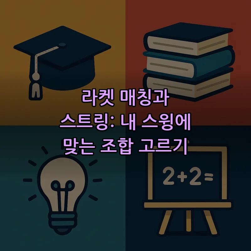 라켓 매칭과 스트링: 내 스윙에 맞는 조합 고르기