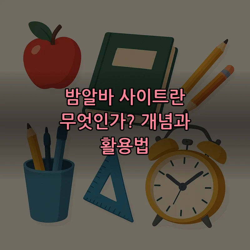 밤알바 사이트란 무엇인가? 개념과 활용법