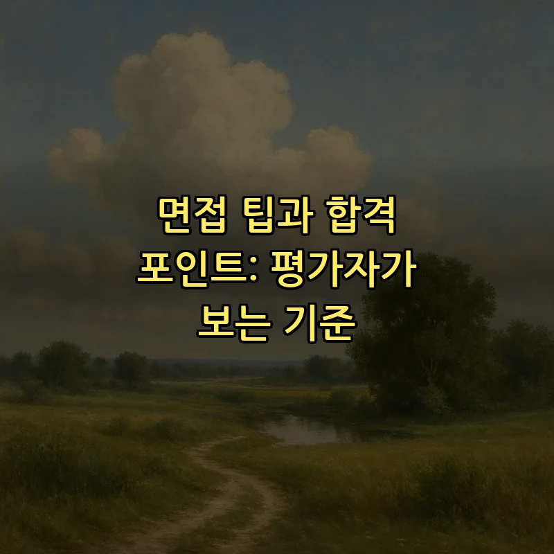 면접 팁과 합격 포인트: 평가자가 보는 기준