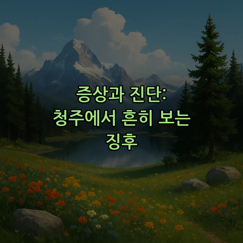 증상과 진단: 청주에서 흔히 보는 징후