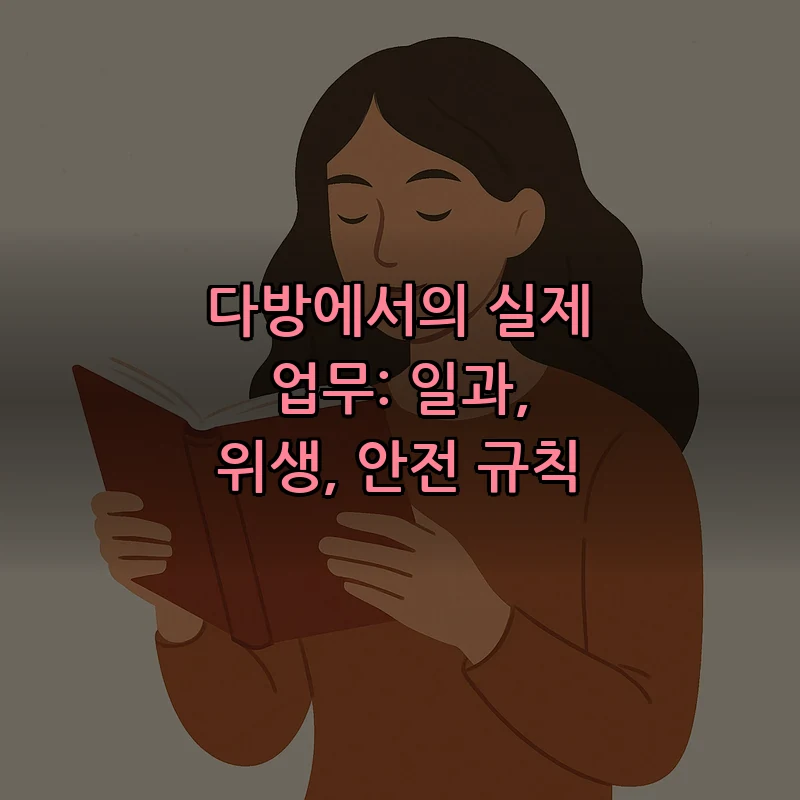 다방에서의 실제 업무: 일과, 위생, 안전 규칙
