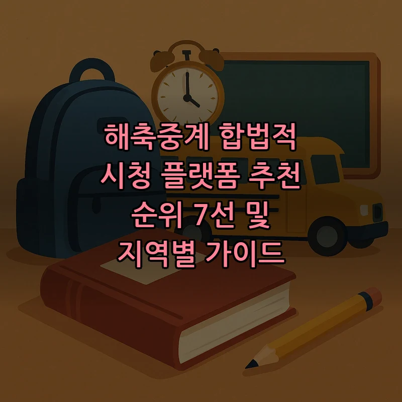 해축중계 합법적 시청 플랫폼 추천 순위 7선 및 지역별 가이드 커버 이미지