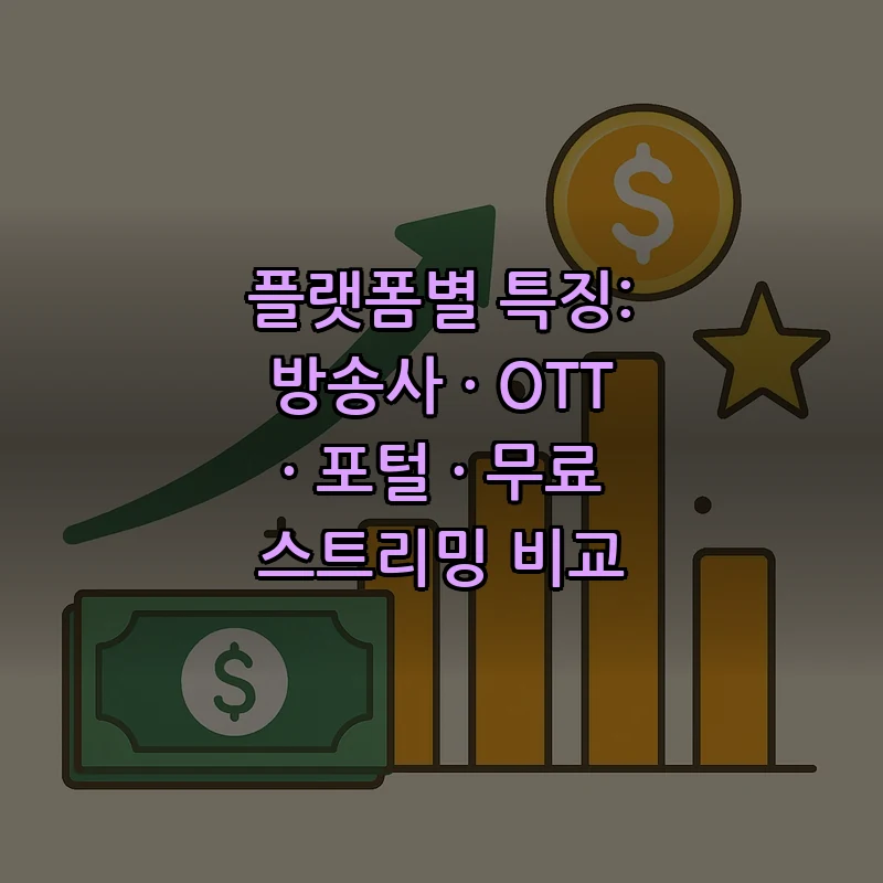 플랫폼별 특징: 방송사 · OTT · 포털 · 무료 스트리밍 비교