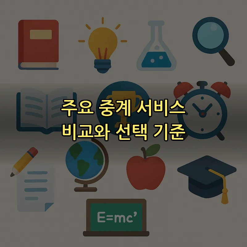 주요 중계 서비스 비교와 선택 기준