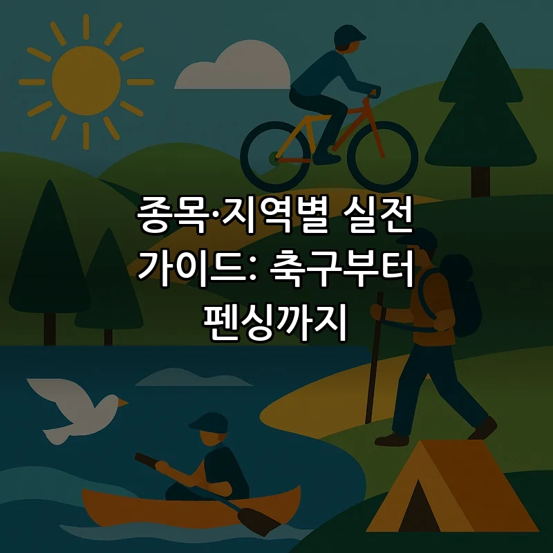 종목·지역별 실전 가이드: 축구부터 펜싱까지