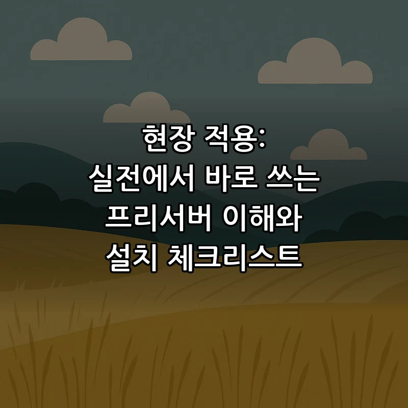 현장 적용: 실전에서 바로 쓰는 프리서버 이해와 설치 체크리스트 커버 이미지