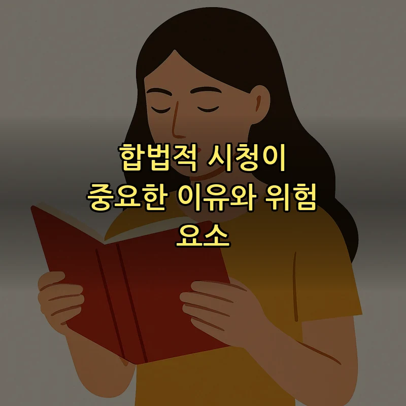 합법적 시청이 중요한 이유와 위험 요소