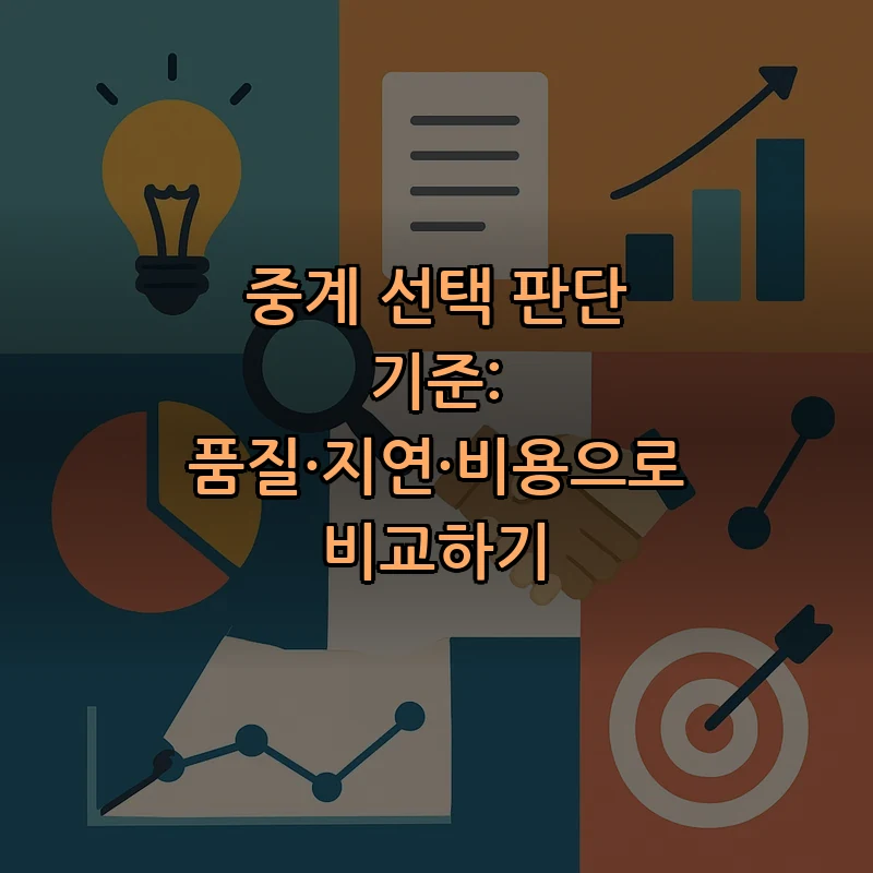 중계 선택 판단 기준: 품질·지연·비용으로 비교하기