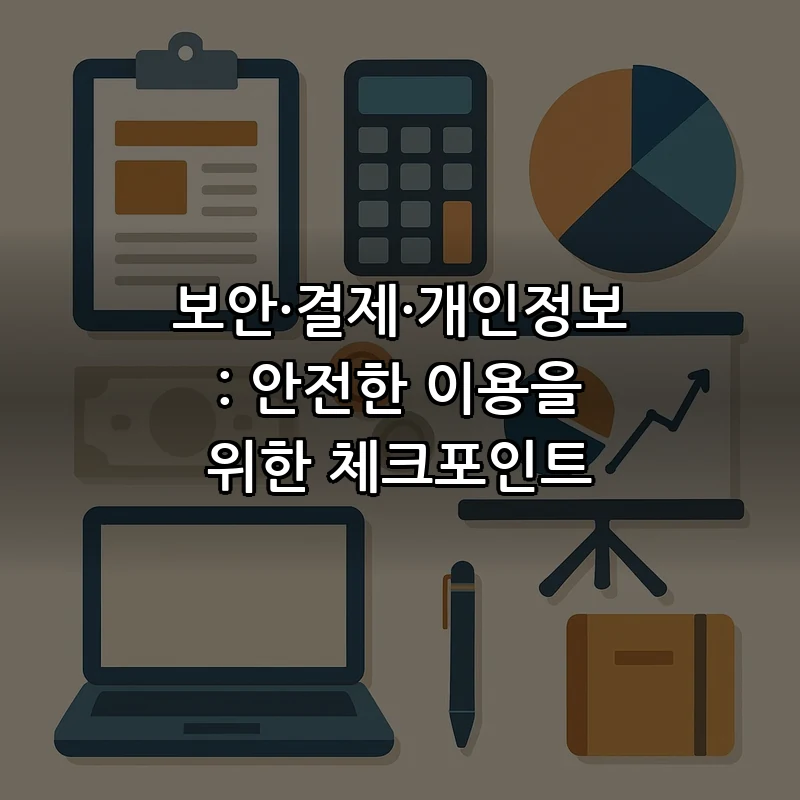 보안·결제·개인정보: 안전한 이용을 위한 체크포인트