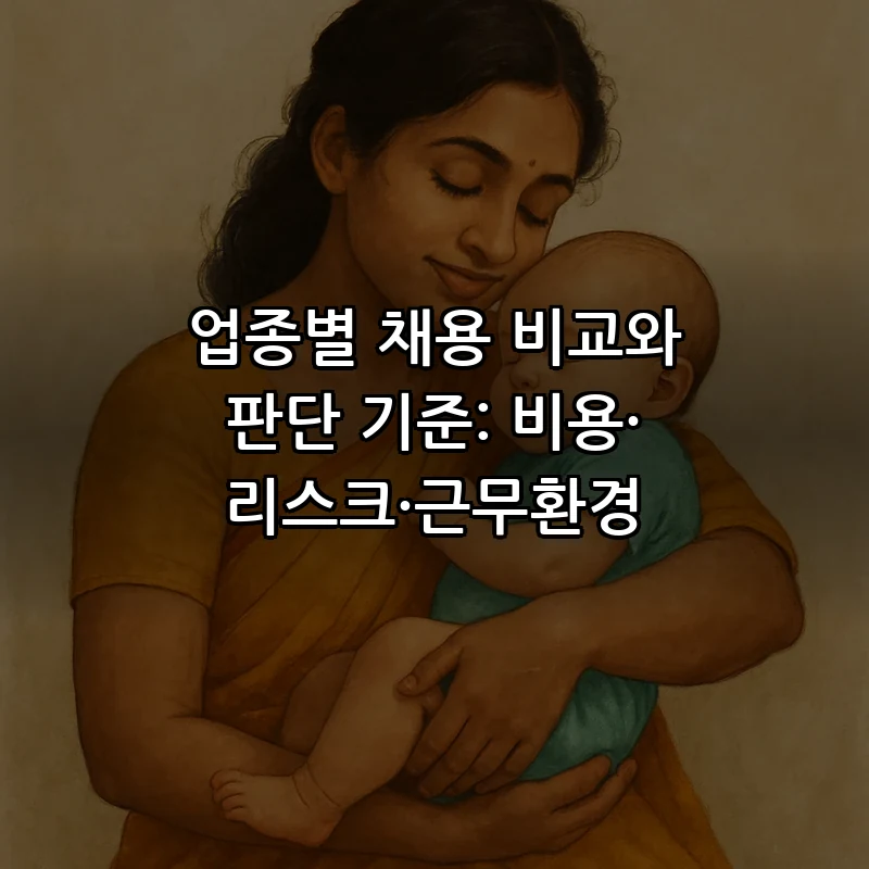 업종별 채용 비교와 판단 기준: 비용·리스크·근무환경