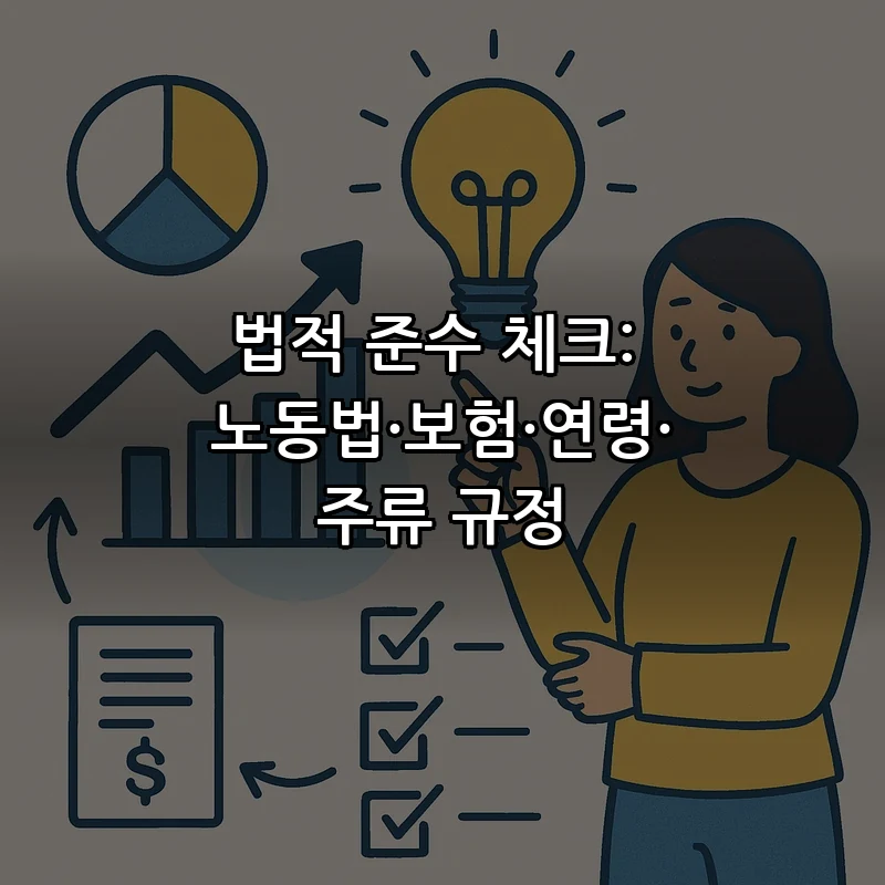 법적 준수 체크: 노동법·보험·연령·주류 규정