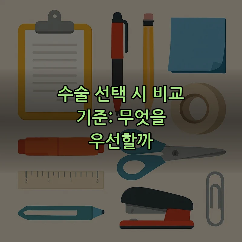 수술 선택 시 비교 기준: 무엇을 우선할까