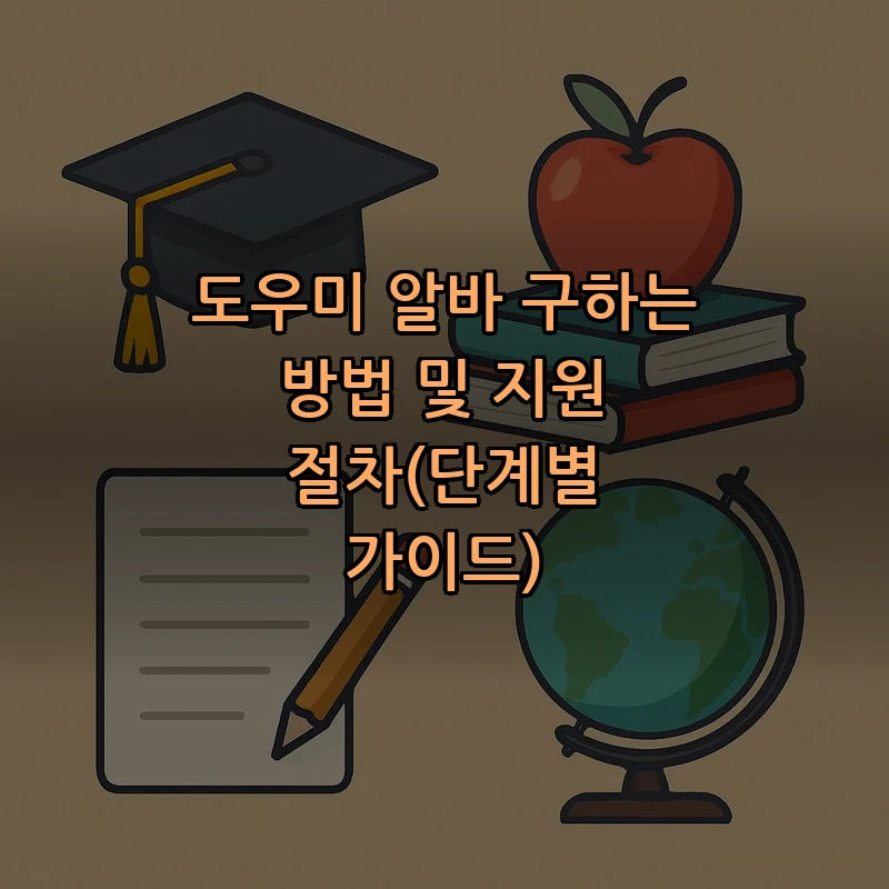 도우미 알바 구하는 방법 및 지원 절차(단계별 가이드)