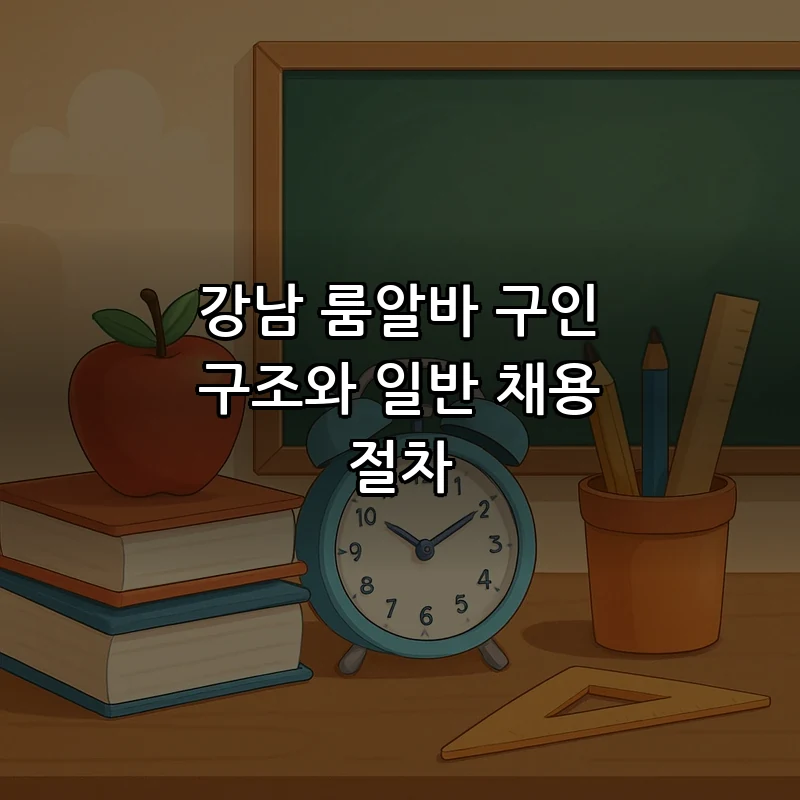 강남 룸알바 구인 구조와 일반 채용 절차