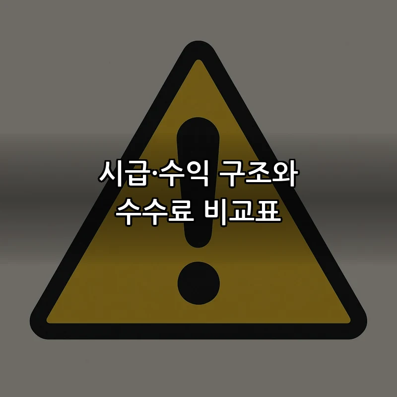 시급·수익 구조와 수수료 비교표