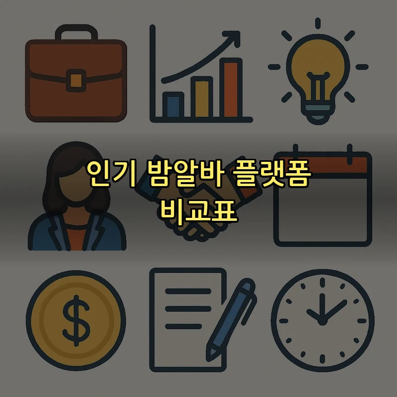 인기 밤알바 플랫폼 비교표