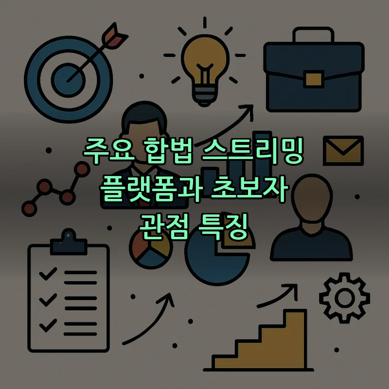 주요 합법 스트리밍 플랫폼과 초보자 관점 특징