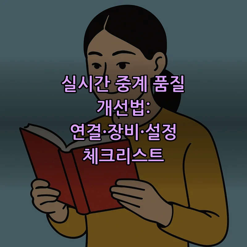 실시간 중계 품질 개선법: 연결·장비·설정 체크리스트