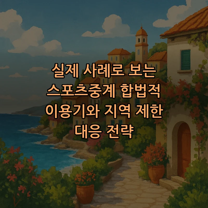 합법적으로 스포츠중계 보는 방법과 필수 체크리스트