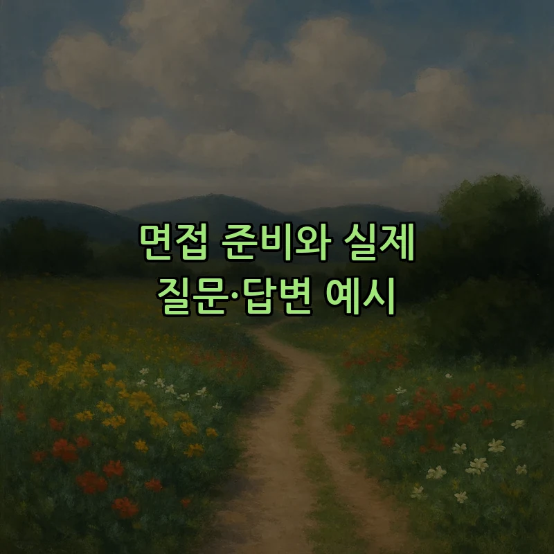 면접 준비와 실제 질문·답변 예시