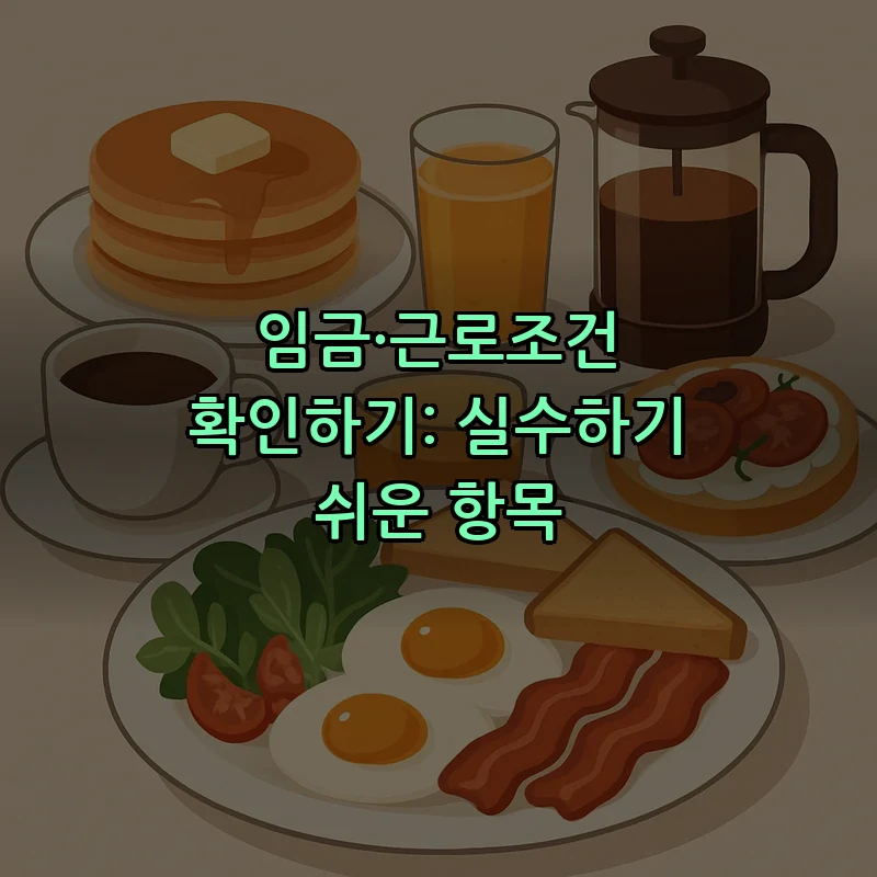 임금·근로조건 확인하기: 실수하기 쉬운 항목