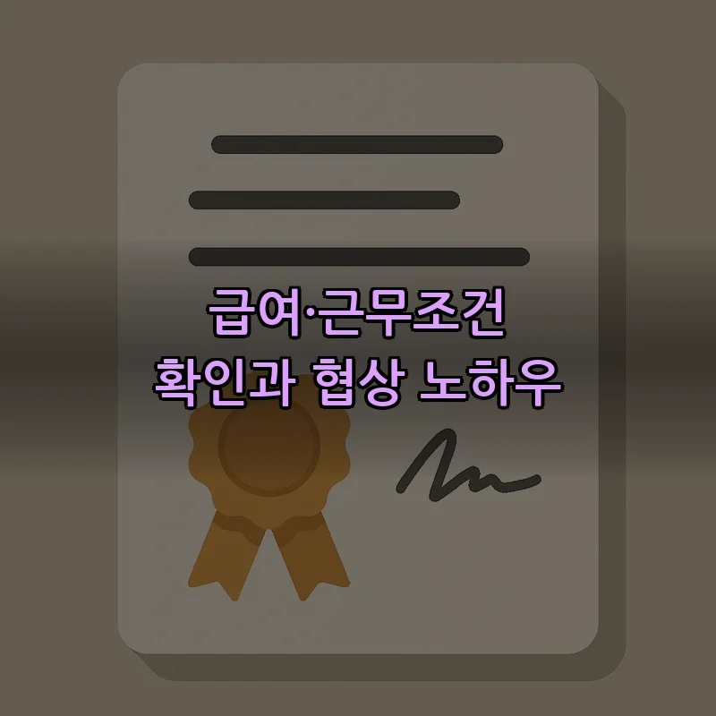 급여·근무조건 확인과 협상 노하우