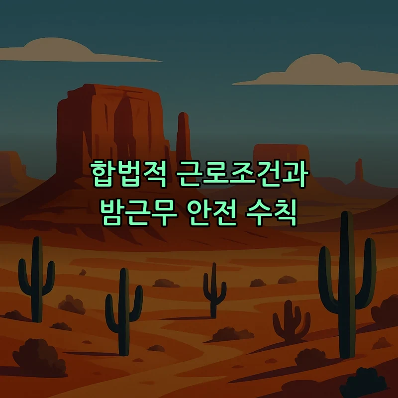 합법적 근로조건과 밤근무 안전 수칙
