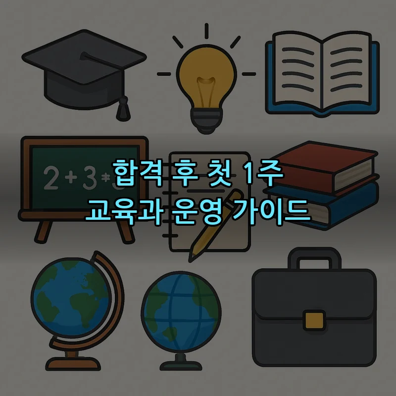 합격 후 첫 1주 교육과 운영 가이드