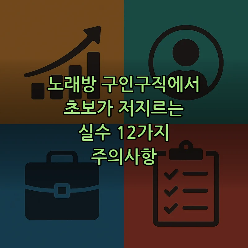 노래방 구인구직: 초보가 저지르는 실수 12가지