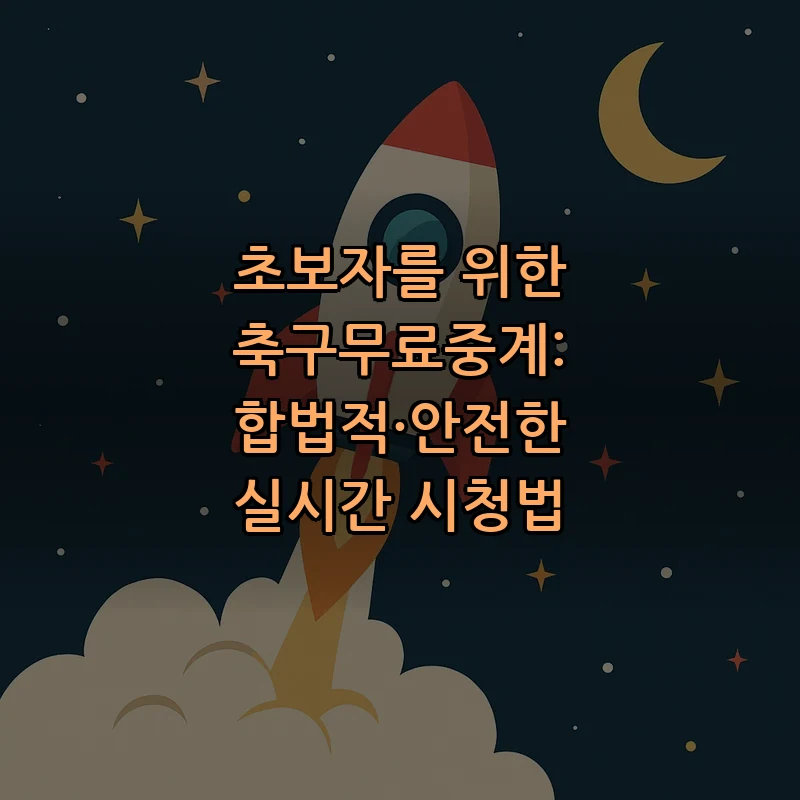 축구무료중계 완벽 가이드: 합법적이고 안전하게 시청하는 법