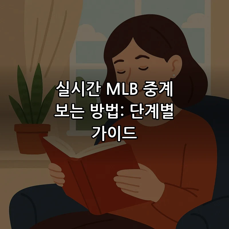실시간 MLB 중계 보는 방법: 단계별 가이드