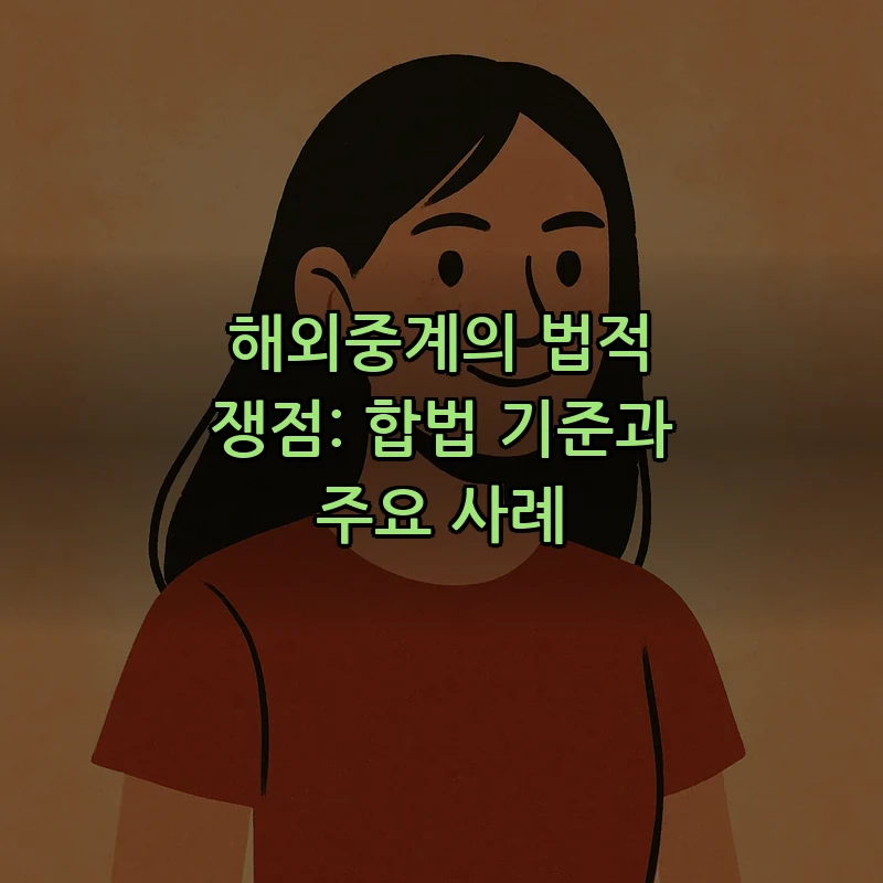 해외중계의 법적 쟁점: 합법 기준과 주요 사례