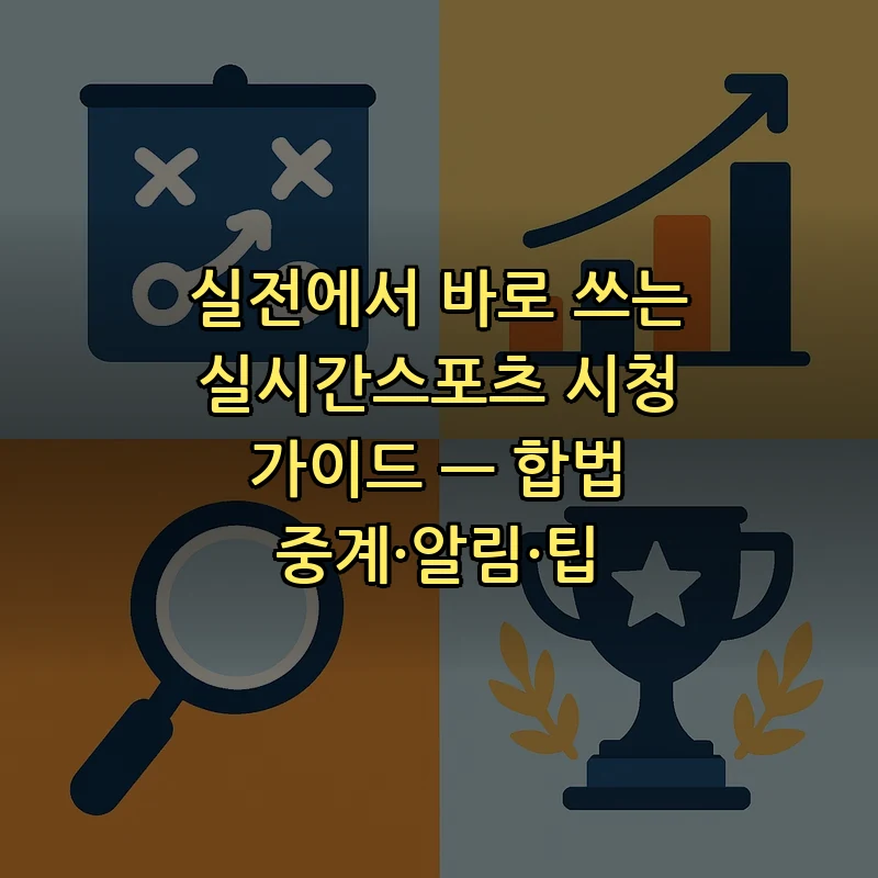 합법적 실시간스포츠 시청 가이드 — 빠른 팁과 추천 채널