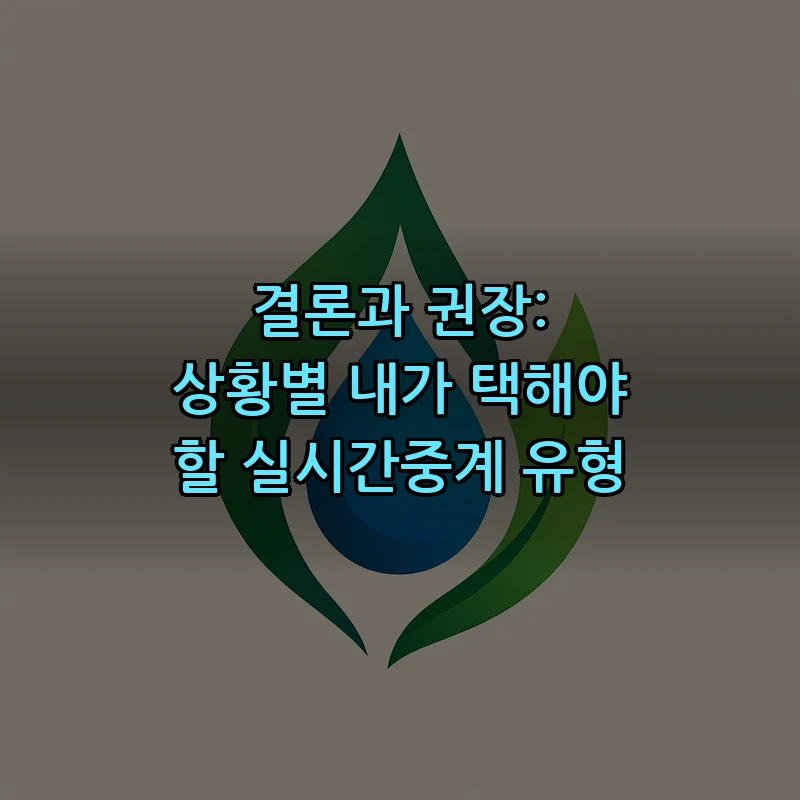 결론과 권장: 상황별 내가 택해야 할 실시간중계 유형