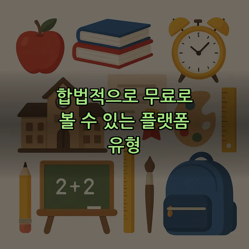 합법적으로 무료로 볼 수 있는 플랫폼 유형