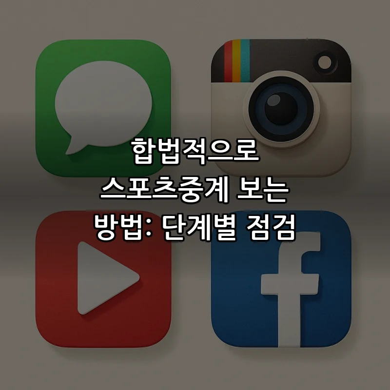 합법적으로 스포츠중계 보는 방법: 단계별 점검