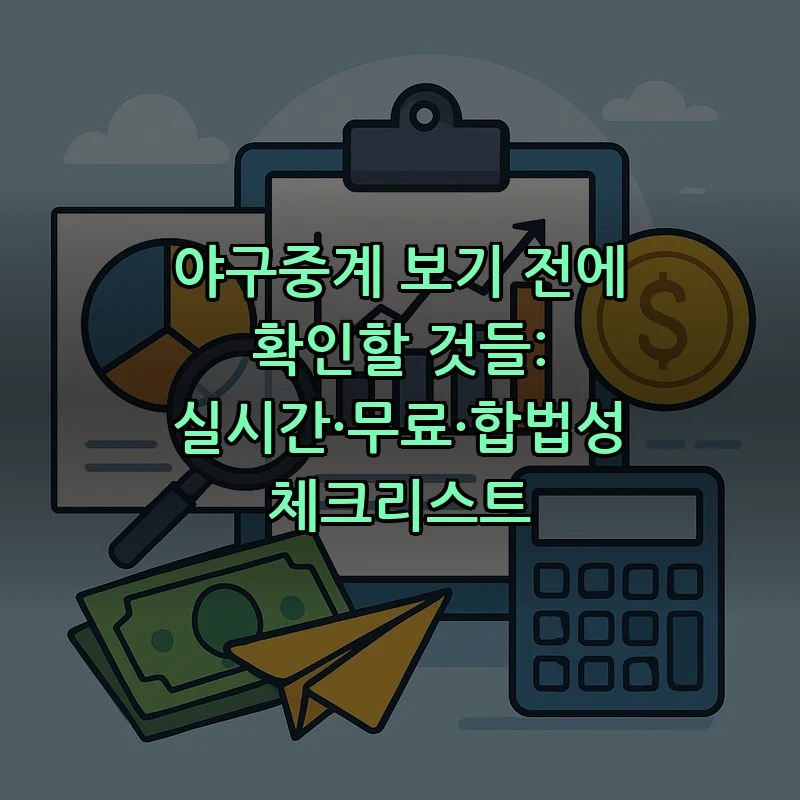 야구중계 선택 시 알아야 할 필수 체크리스트