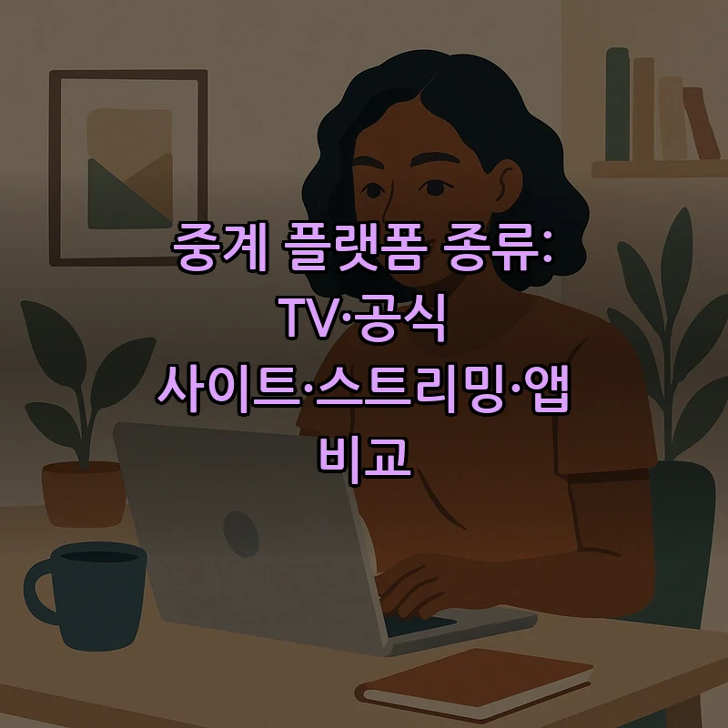 중계 플랫폼 종류: TV·공식 사이트·스트리밍·앱 비교