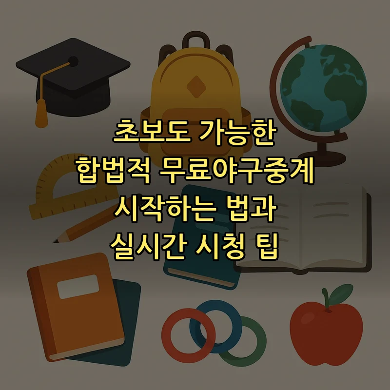 초보자를 위한 안전한 무료야구중계 방법