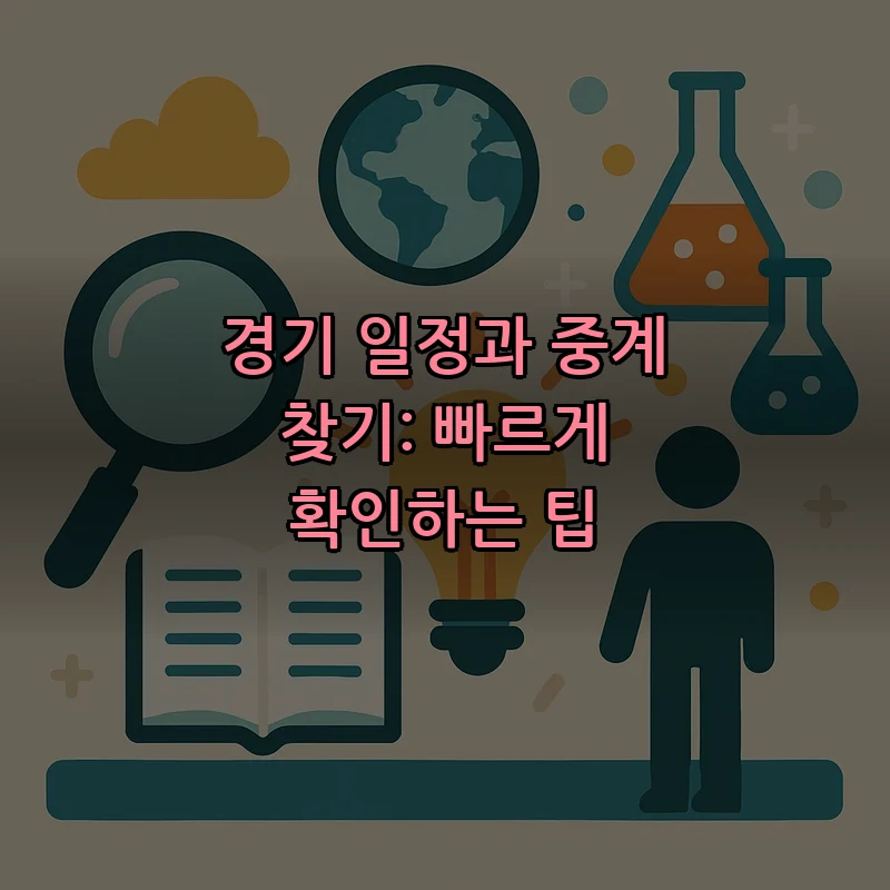 경기 일정과 중계 찾기: 빠르게 확인하는 팁