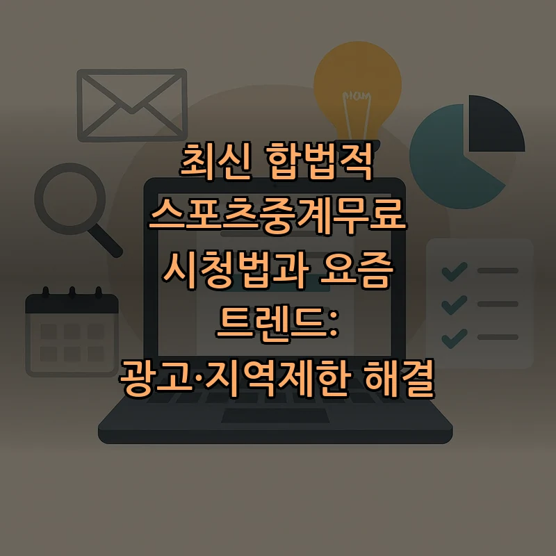 스포츠중계무료: 안전하게 시청하는 5단계 가이드