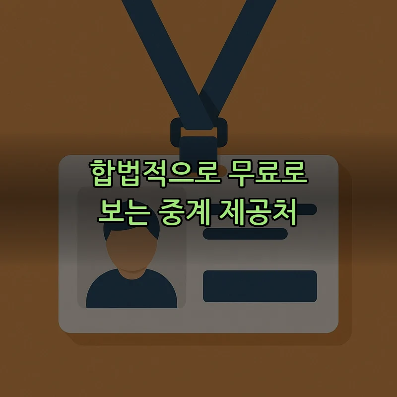 합법적으로 무료로 보는 중계 제공처