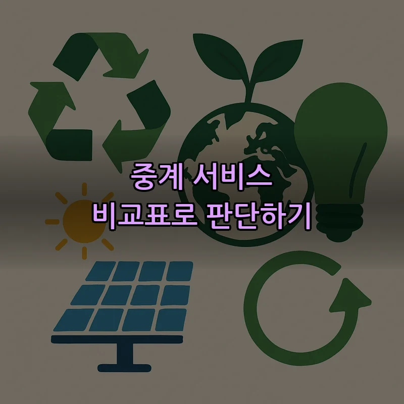 중계 서비스 비교표로 판단하기