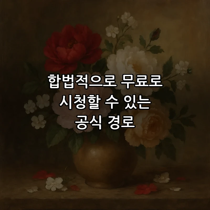 합법적으로 무료로 시청할 수 있는 공식 경로