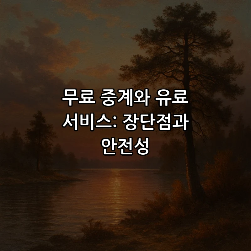 무료 중계와 유료 서비스: 장단점과 안전성