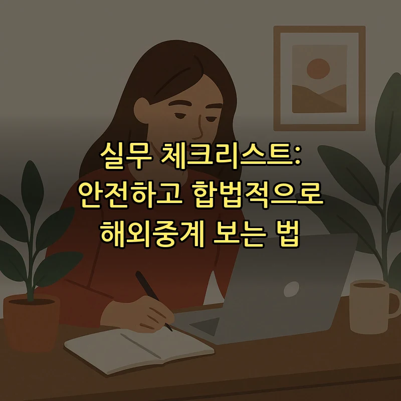실무 체크리스트: 안전하고 합법적으로 해외중계 보는 법