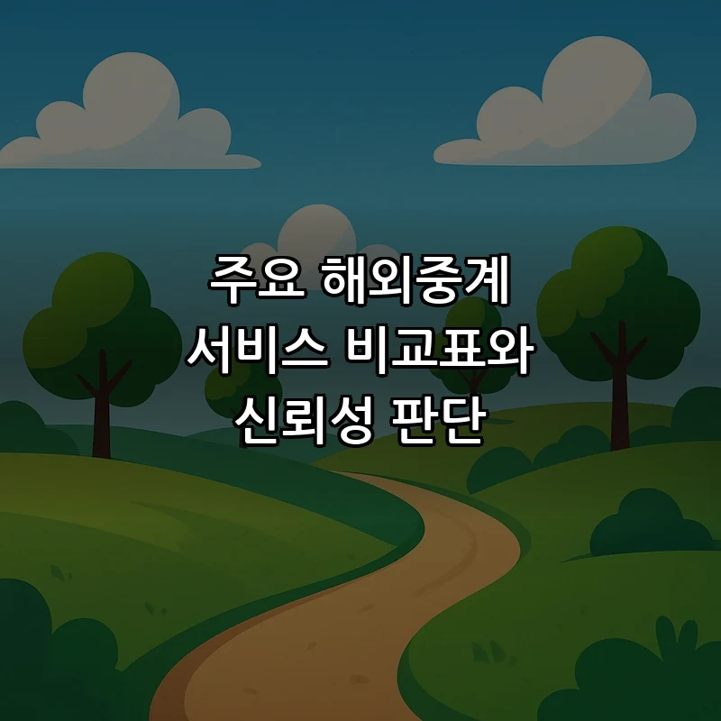 주요 해외중계 서비스 비교표와 신뢰성 판단