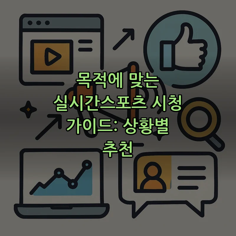 실시간스포츠 시청 가이드: 플랫폼별 추천과 팁