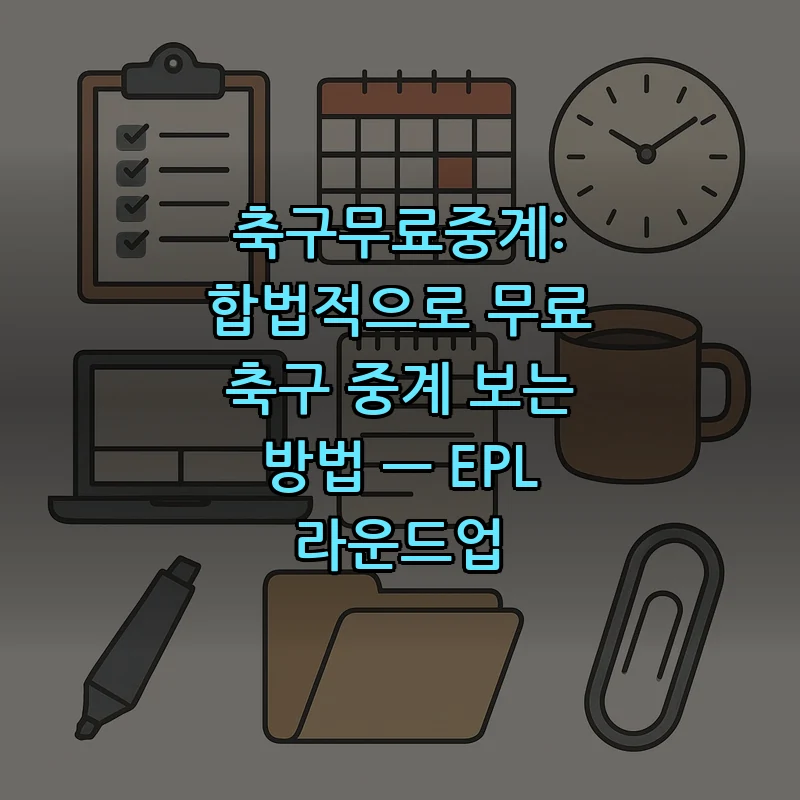 축구 무료 중계, 합법적으로 보는 방법 총정리