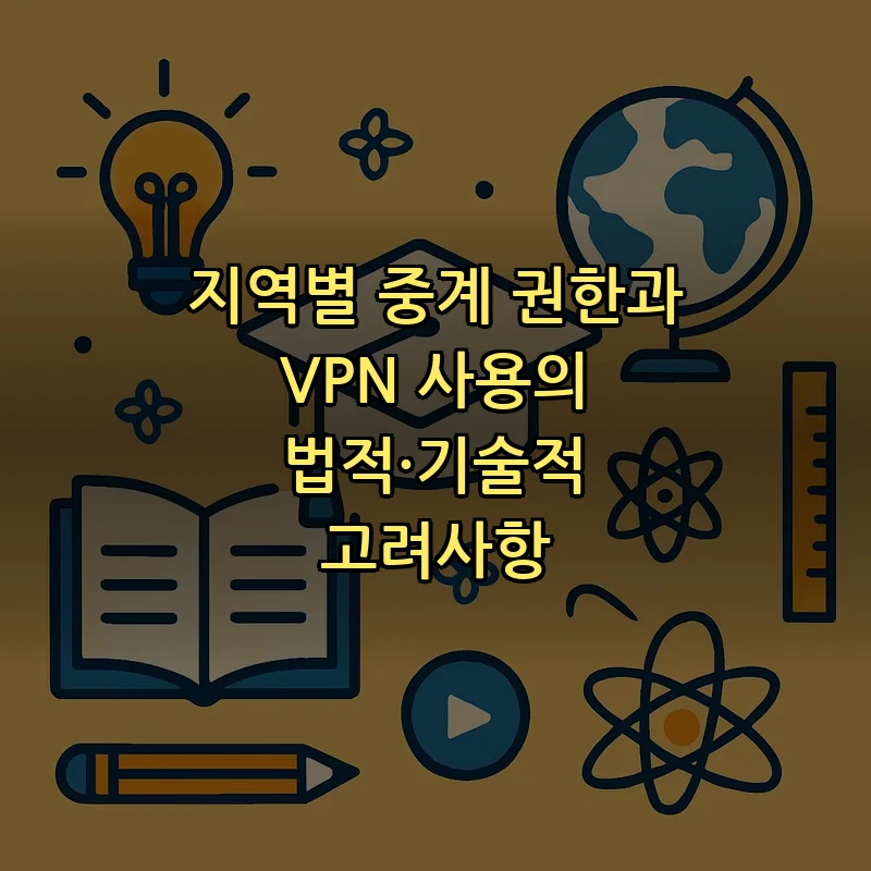 지역별 중계 권한과 VPN 사용의 법적·기술적 고려사항